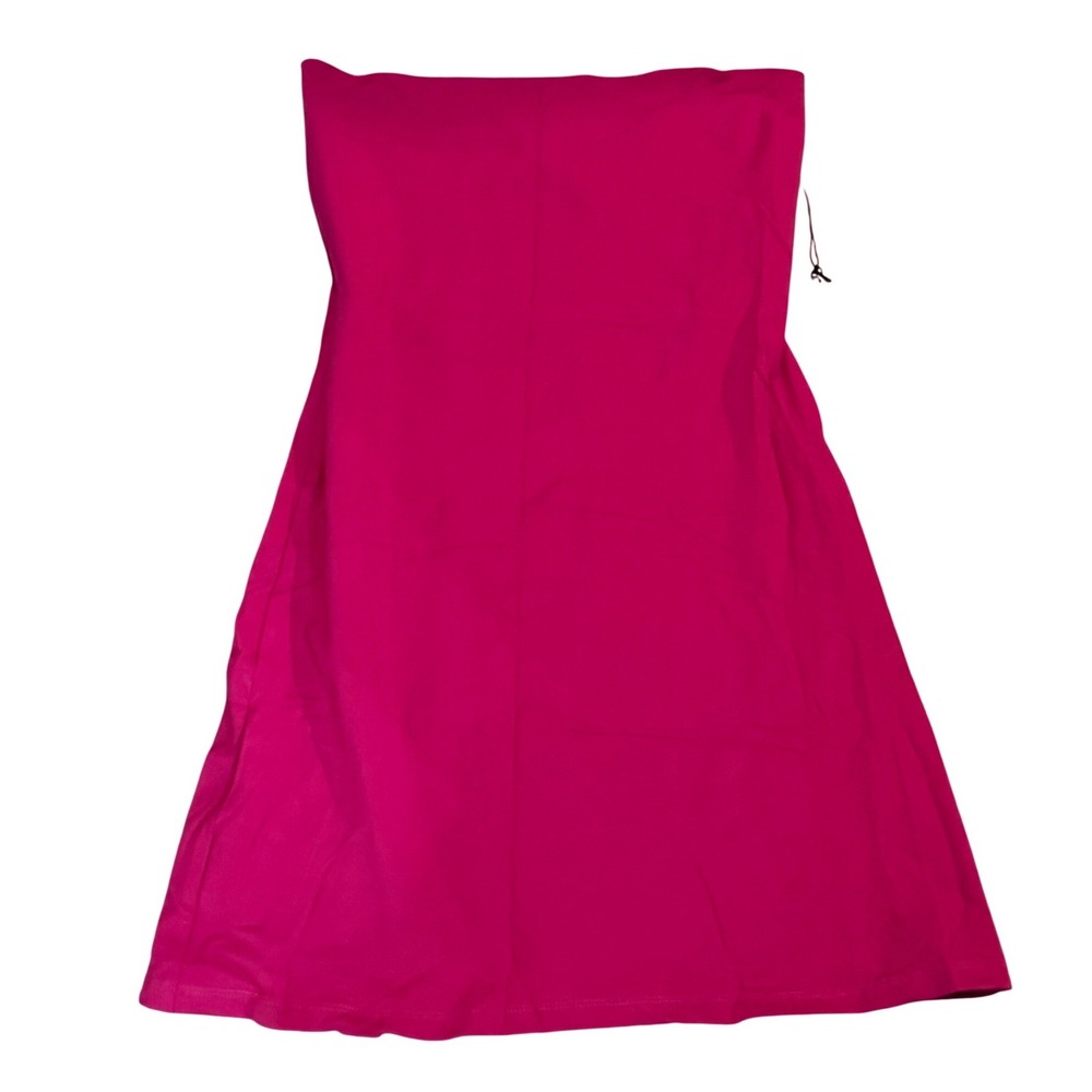 Susan Monaco Hot Pink Essential Tube A-Line Mini Dress Large